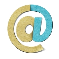 initial letter arobase paper cut ultra realistic