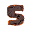 letter initial S ceramic burning ultra realistic PNG transparent
