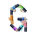 letter initial G colored pencil ultra realistic PNG transparent