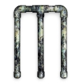 letter initial M acid corrosion pipe plumber ultra realistic