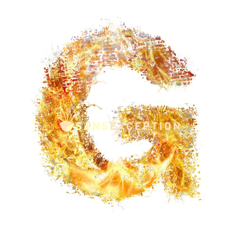 initial letter G flames on flames ultra realistic - letters initials 2D ...